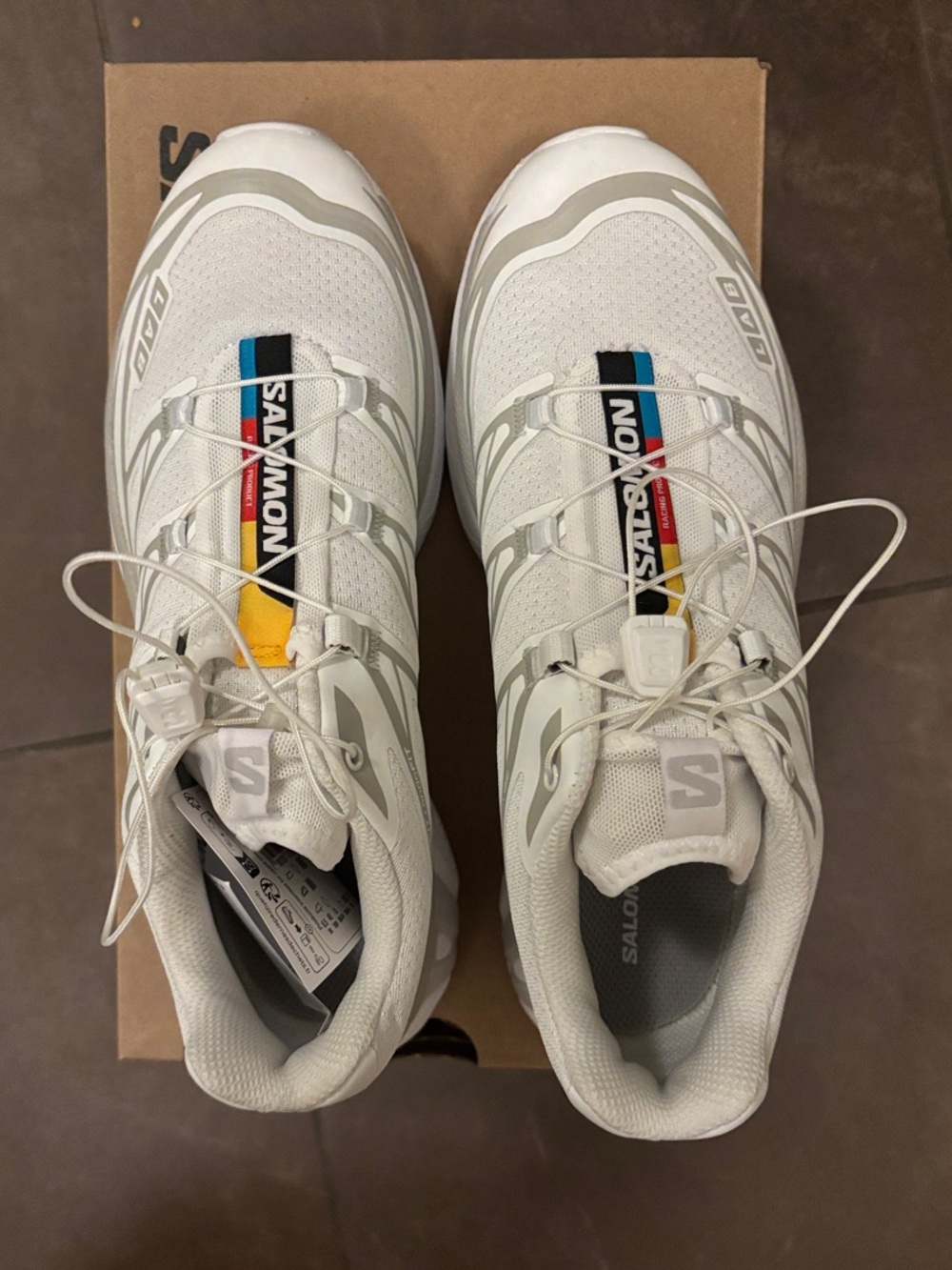 Salomon XT-6 Shoes- Color White/Lunar Rock